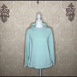 Vineyard Vines cowl neck striped pullover sweater
